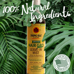 Tropic Isle Living bottle beside ruler showing 8oz scale for travel-friendly use
