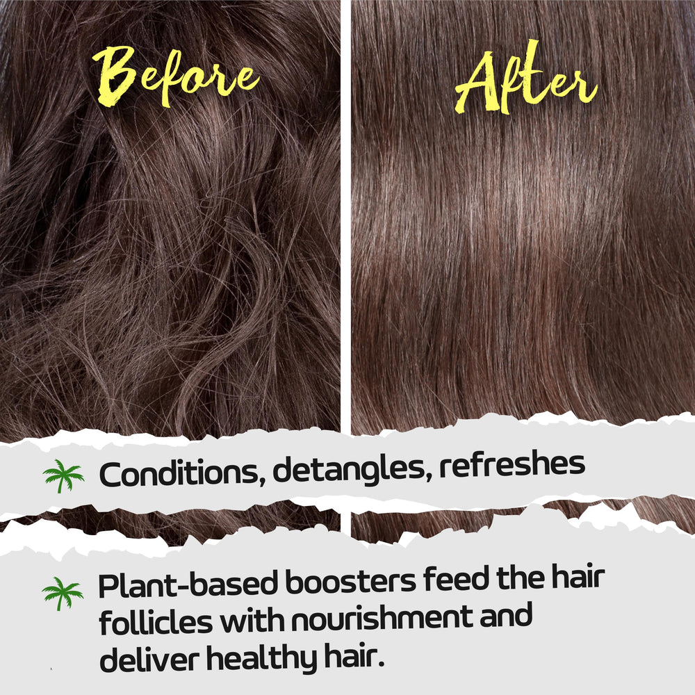 Tropic Isle Living fine mist spraying over hair for easy detangling