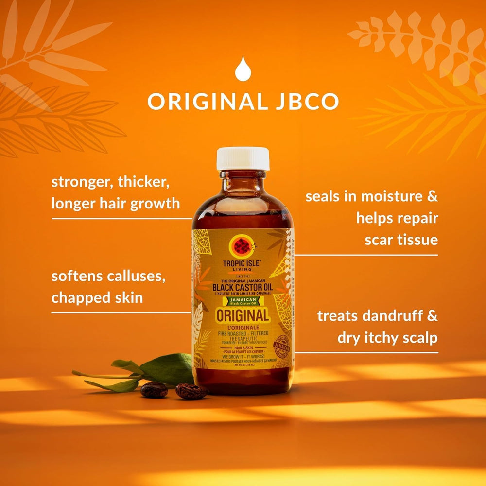 Tropic Isle Living oil pouring close-up highlighting rich texture and nourishment