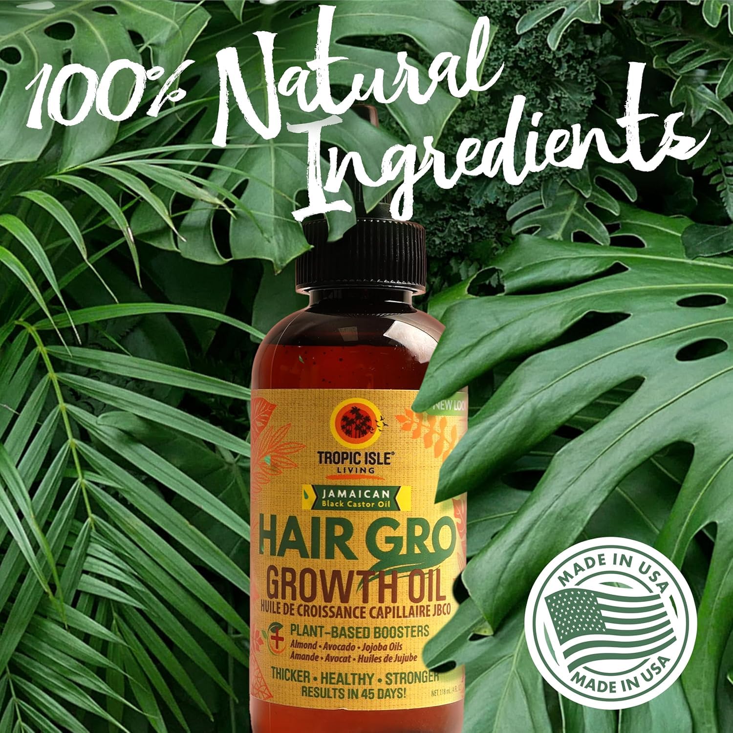 Tropic Isle Living scalp application with fingertip massage for calming hydration
