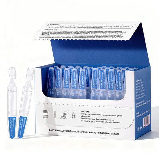 TRSTAY LUXE front packaging showing ampoule box, convenient single-use freshness