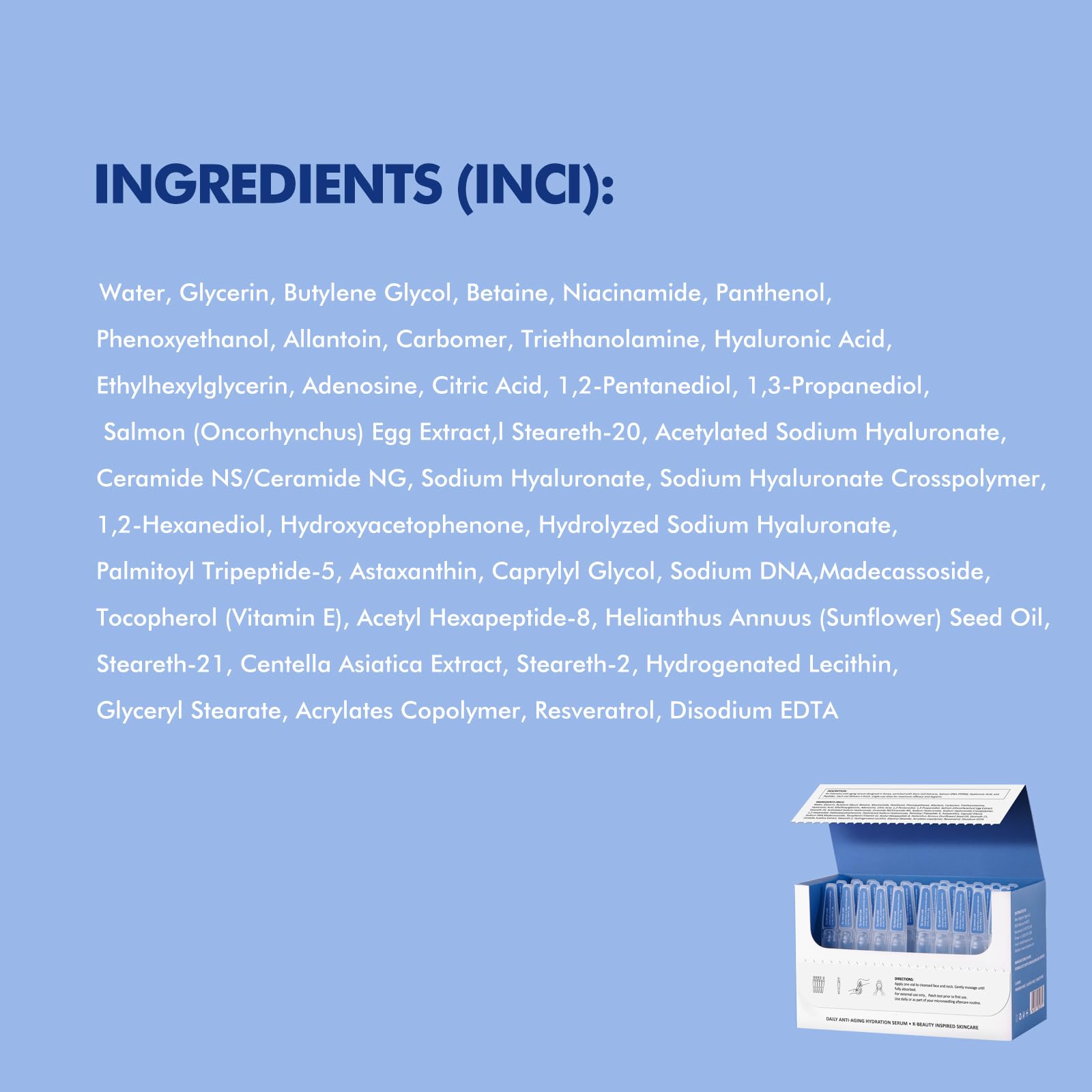 TRSTAY LUXE box label close-up highlighting Korean formulation and ingredient focus