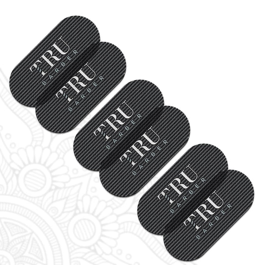 TRU BARBER front view of six hair clips showing durable hold