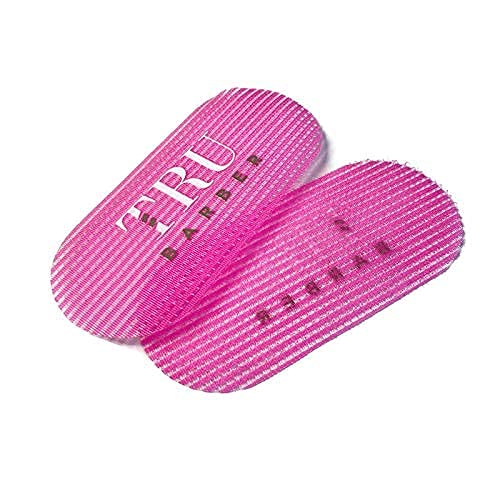 TRU BARBER gripper in use sectioning long hair during salon styling, demonstrating fast on-off comfort and reliable hold