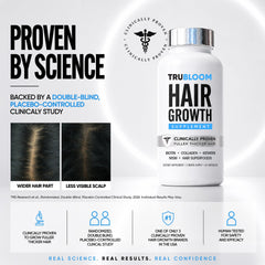 TRU BLOOM label detail showing ingredient list and clinical claims clearly