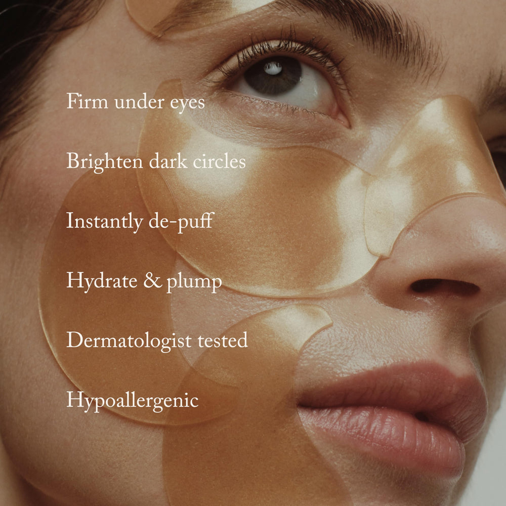 True Botanicals patch applied under eye demonstrating cooling effect