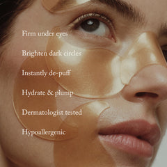 True Botanicals patch applied under eye demonstrating cooling effect