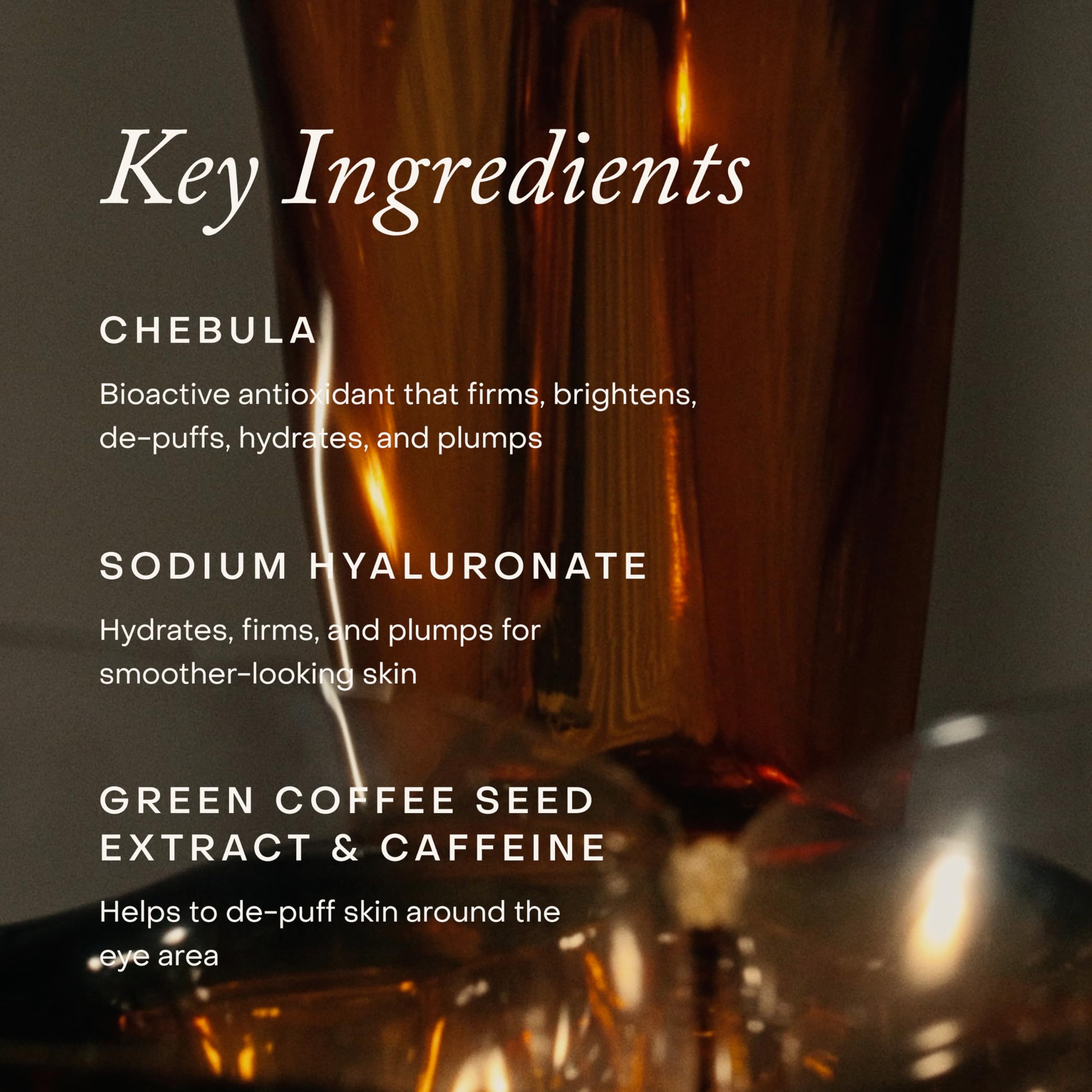 True Botanicals chebula and hyaluronic acid ingredient presentation