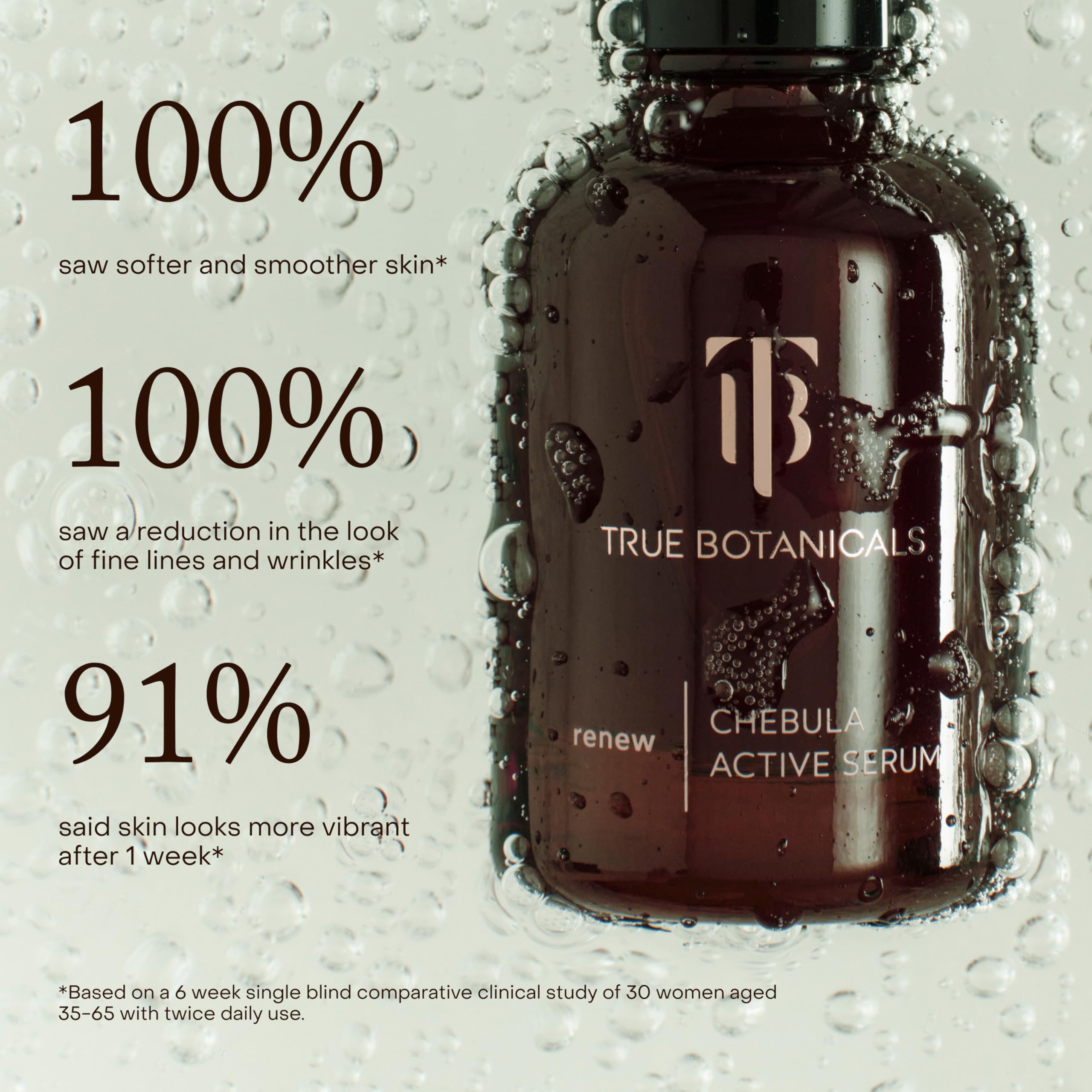 True Botanicals label close-up highlighting clean, vegan formulation benefit