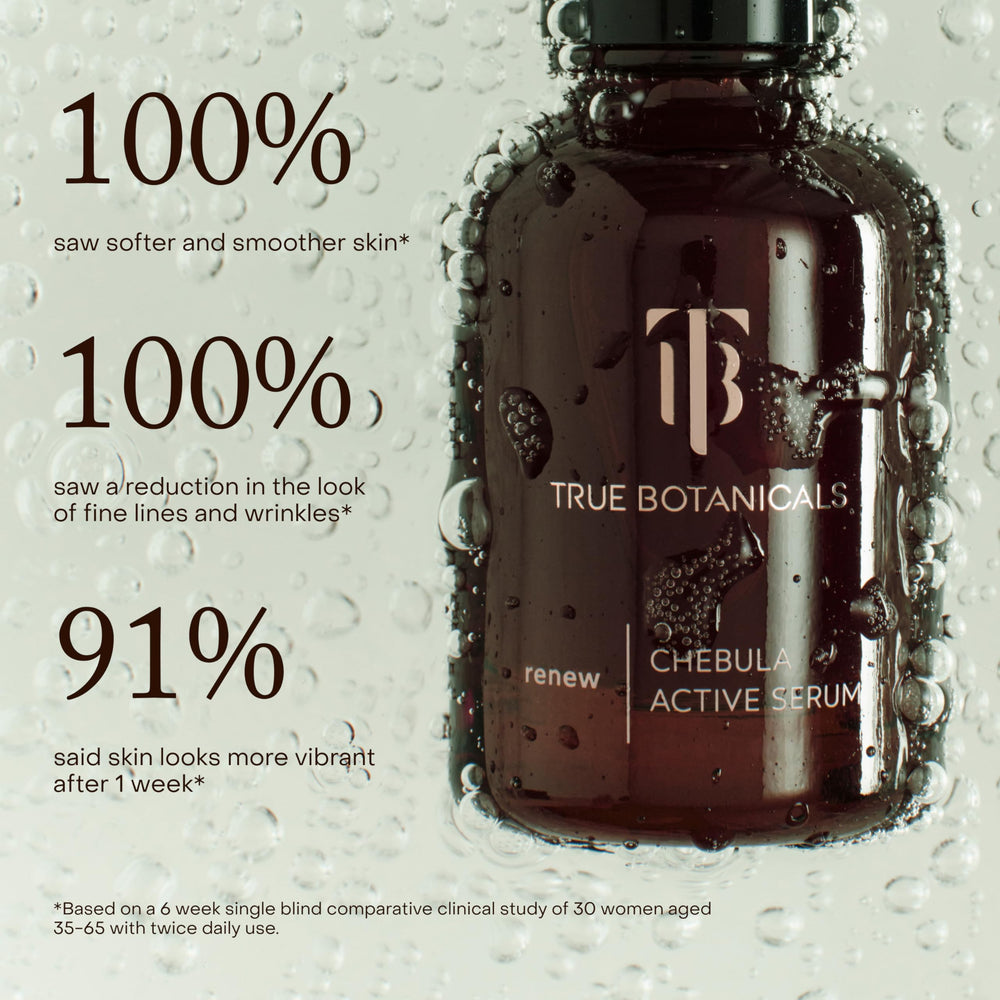 True Botanicals label close-up highlighting clean, vegan formulation benefit