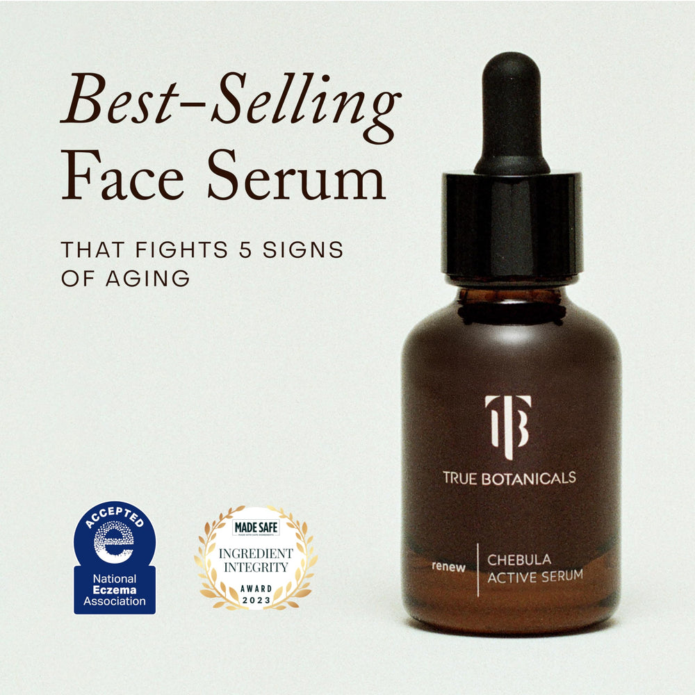 True Botanicals dropper and serum texture demonstrating sheer hydration