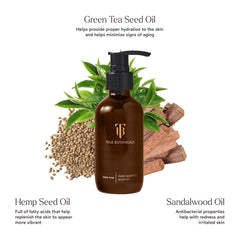 True Botanicals dropper pouring oil illustrating controlled application and nourishment