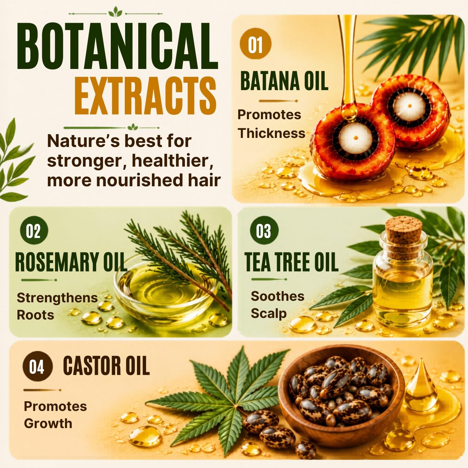 TRUÉ PURSUÉ batana oil ingredient bottle highlighting nourishment benefit