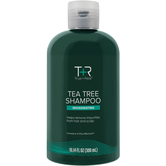 True+Real front bottle showing label and 10.14 oz size, clear brand visibility