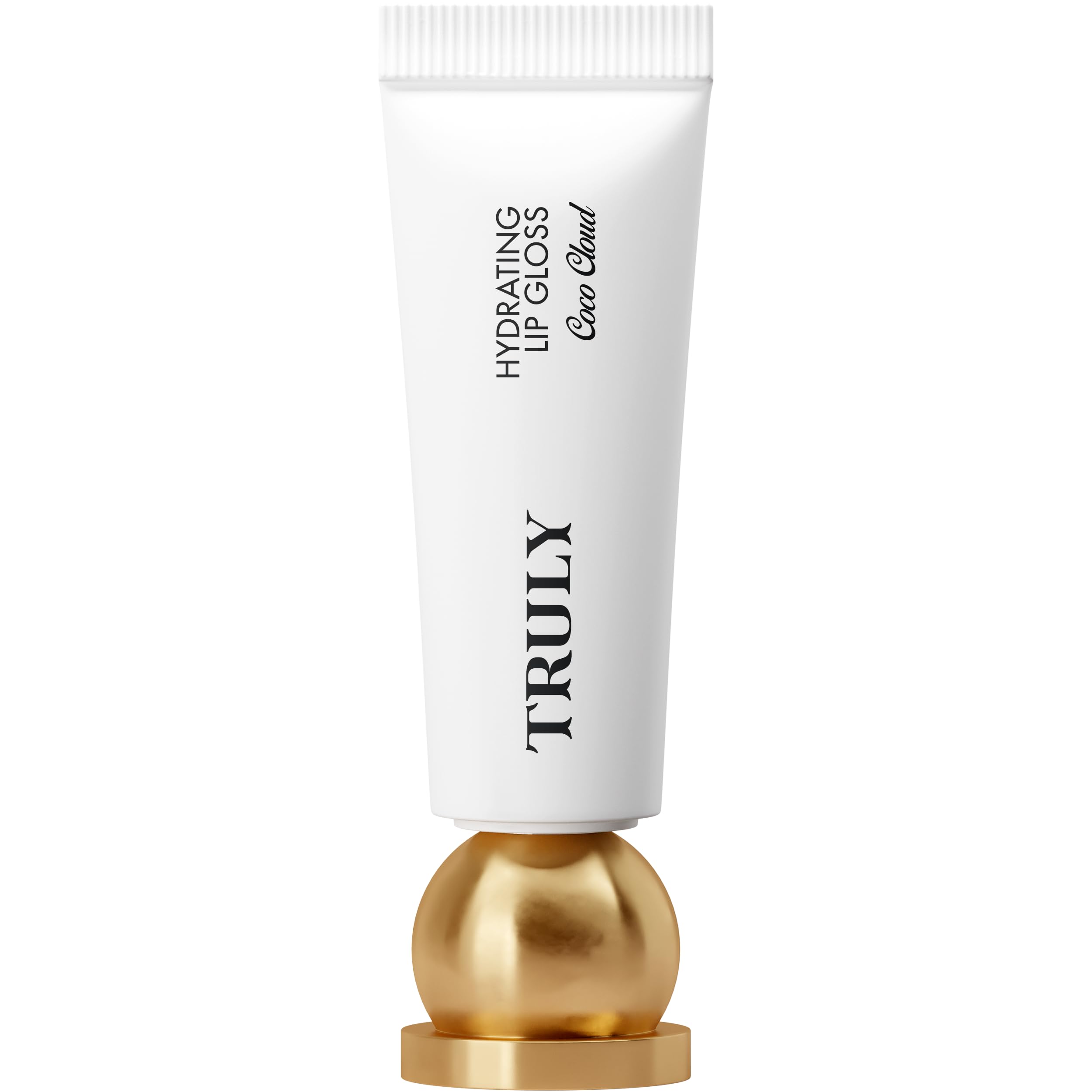Truly front packaging showing glossy tube and clear shimmer for instant shine
