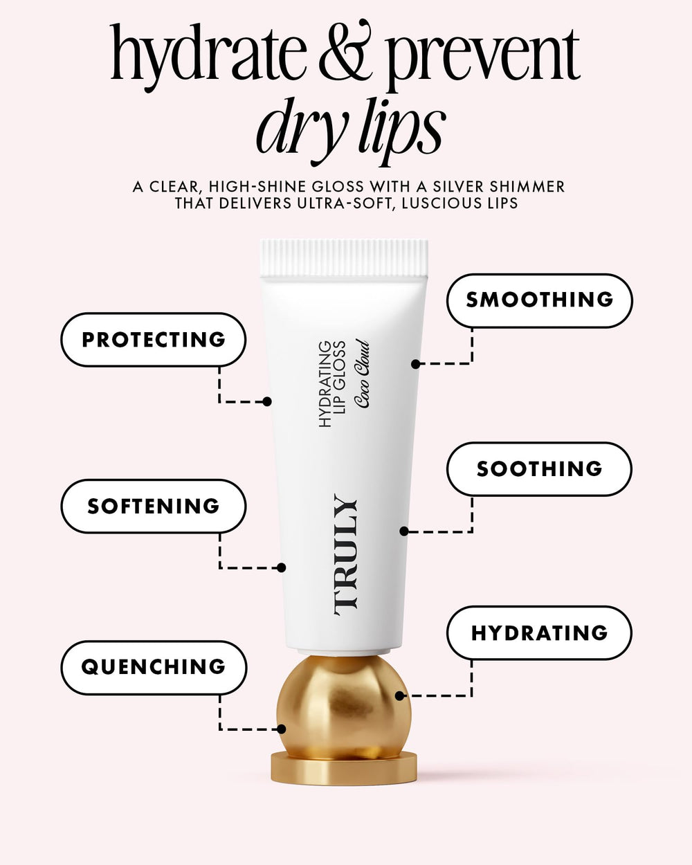 Truly wand applicator dispensing gloss for smooth, easy application