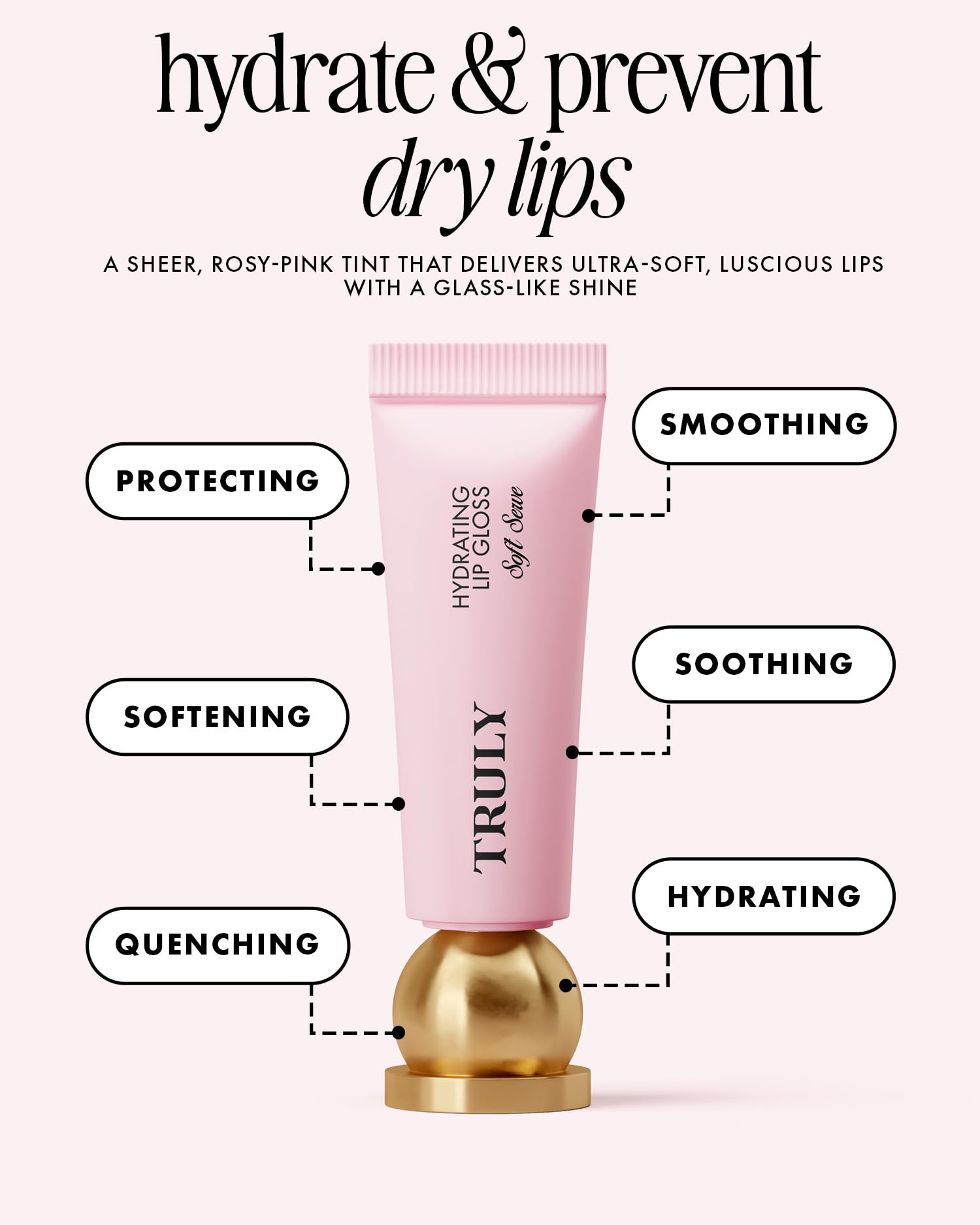 Truly applicator closeup displaying plush wand and easy precise application benefit