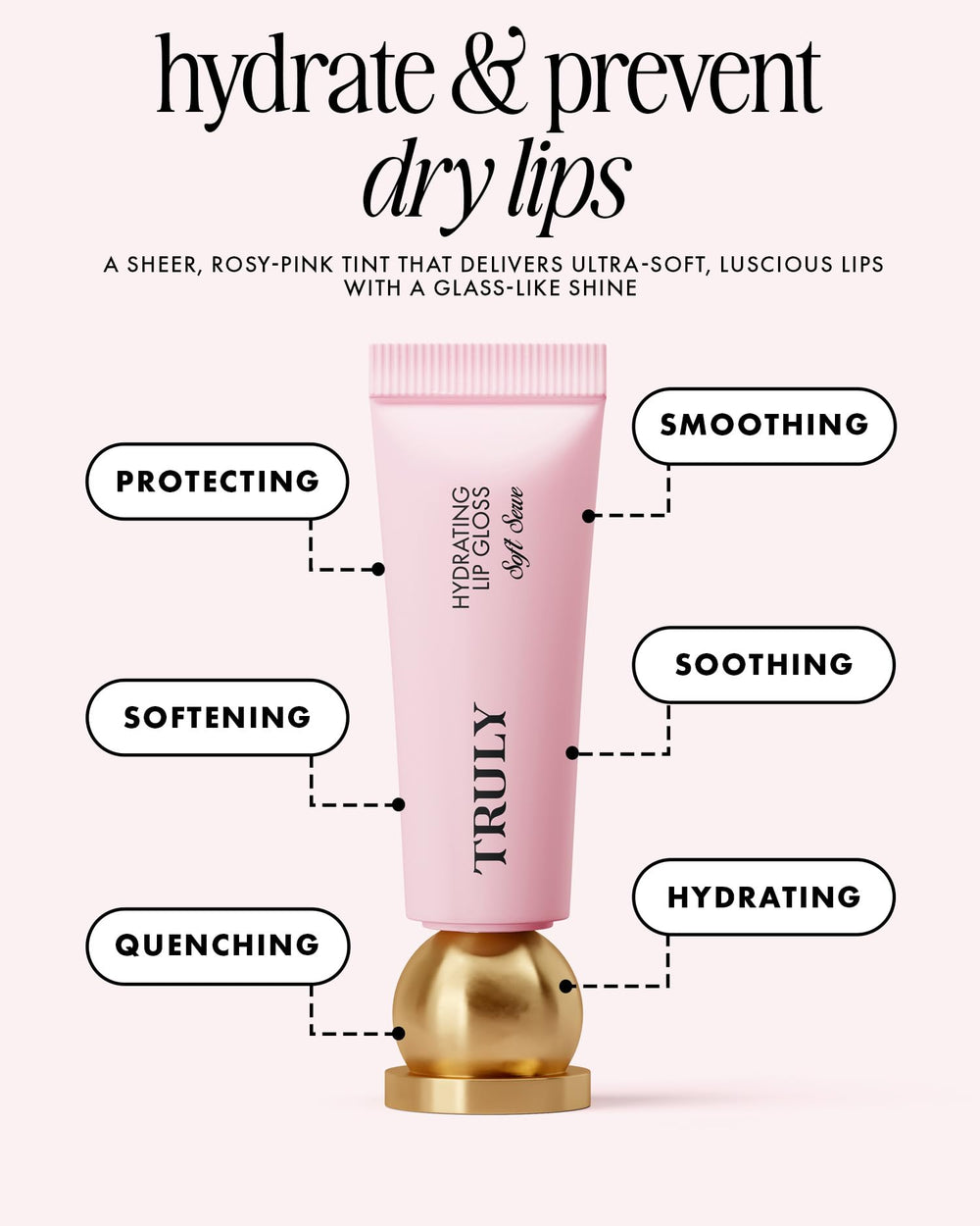 Truly applicator closeup displaying plush wand and easy precise application benefit
