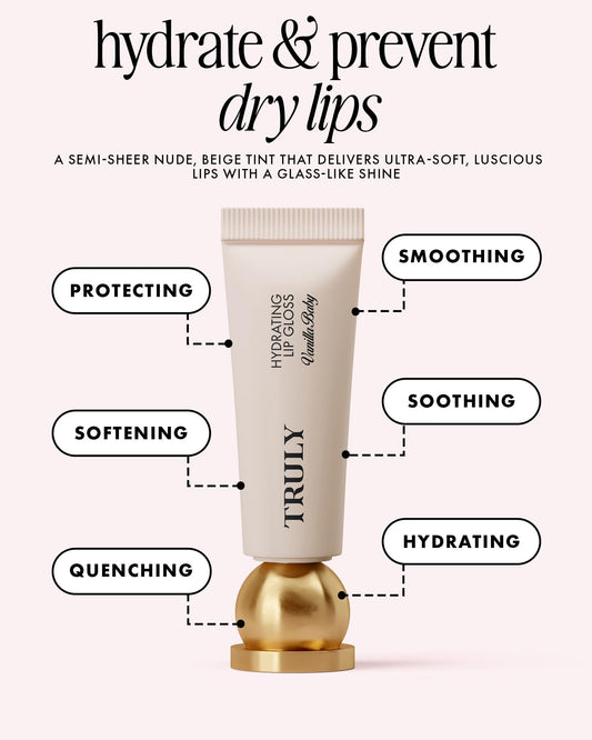 Truly Vanilla Baby applicator closeup illustrating smooth, non-sticky glide benefit