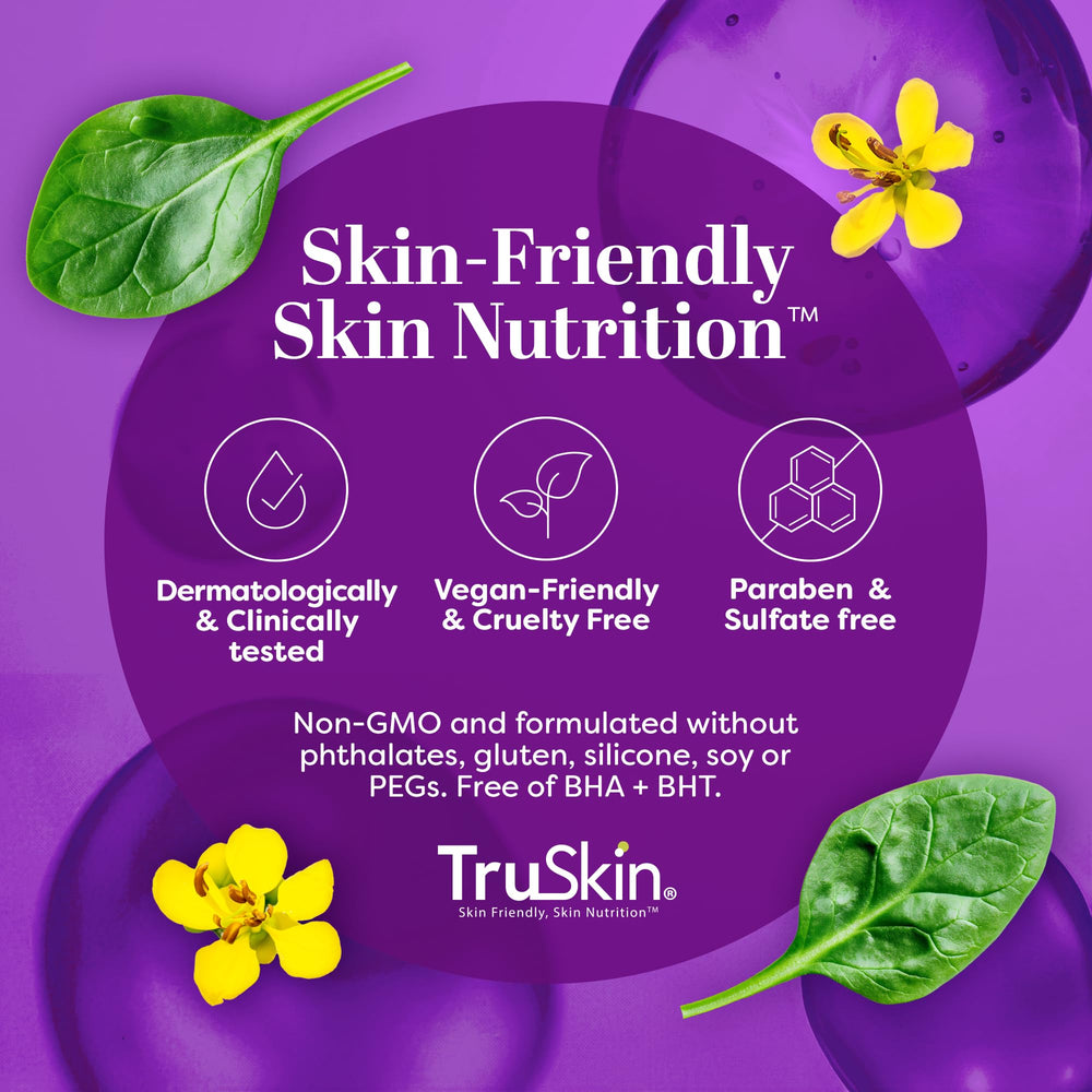 TruSkin serum staged on bathroom shelf for daily routine convenience benefit