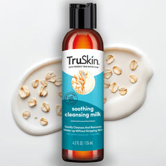 TruSkin front bottle view showing gentle cleanser benefits