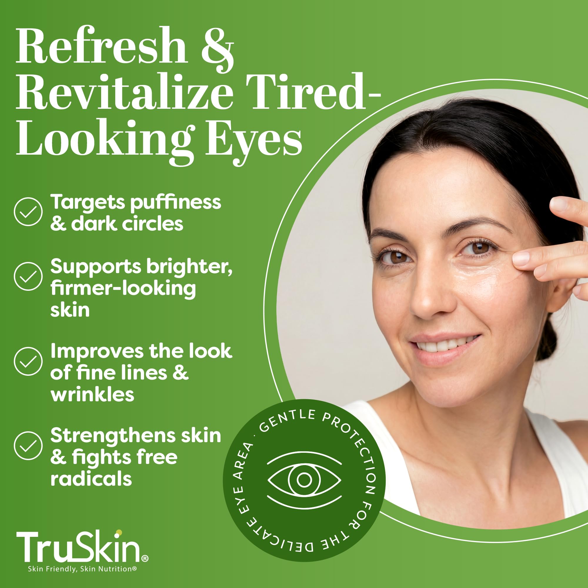 TruSkin gel on fingertip ready to apply for precise dosing