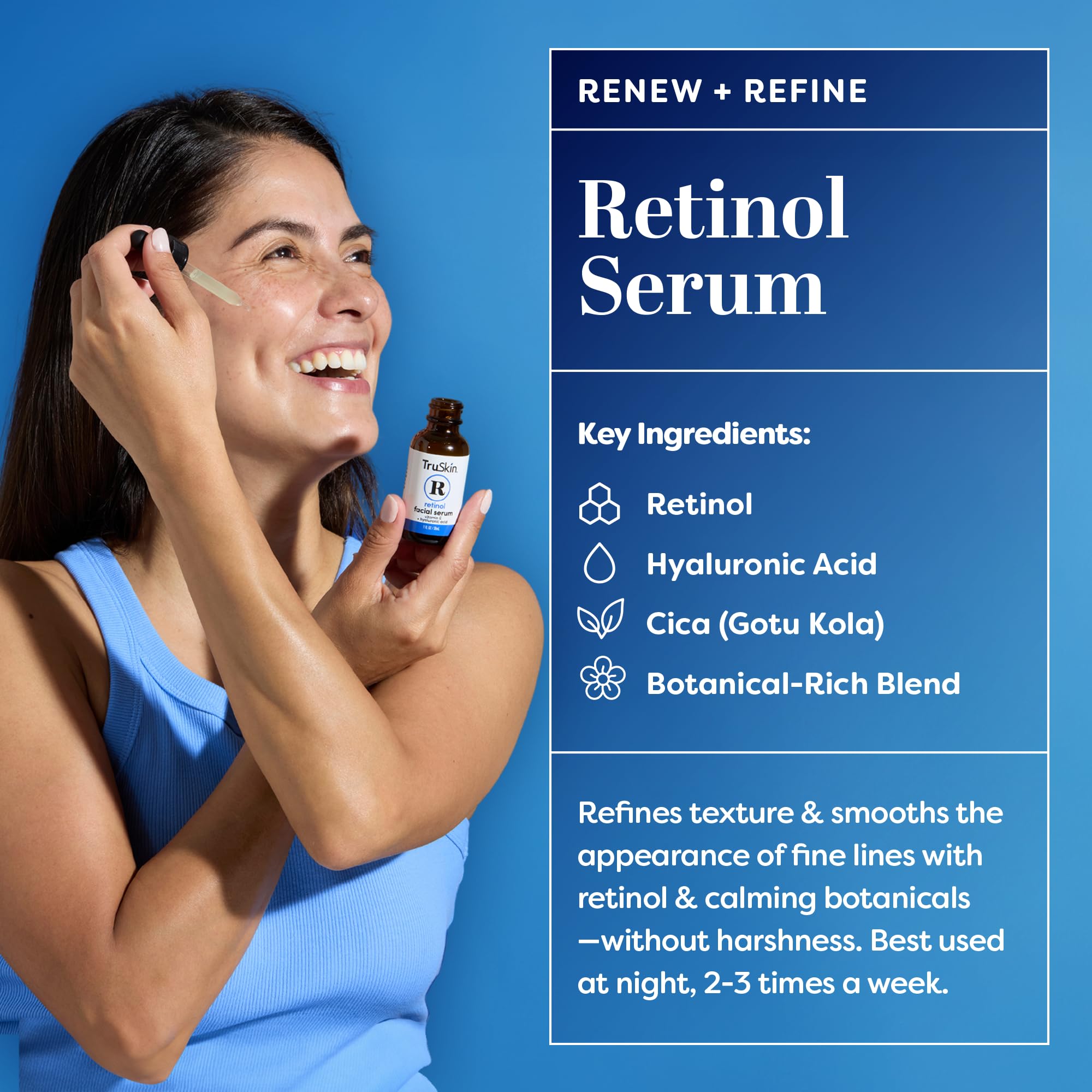 TruSkin Hyaluronic Acid gel texture up-close illustrating lightweight hydration and plumping