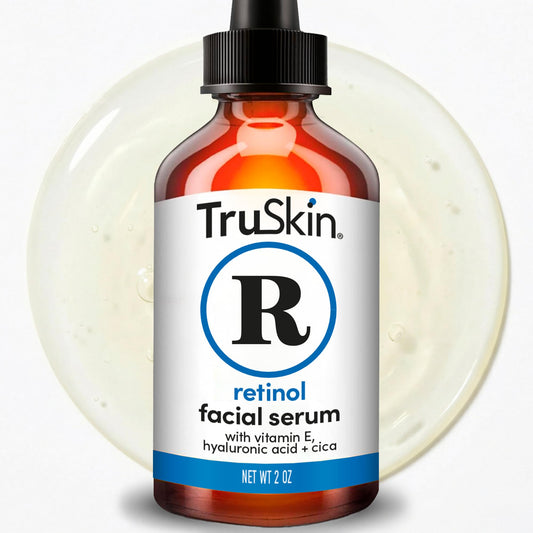 TruSkin front bottle view showing clean packaging and clear benefits