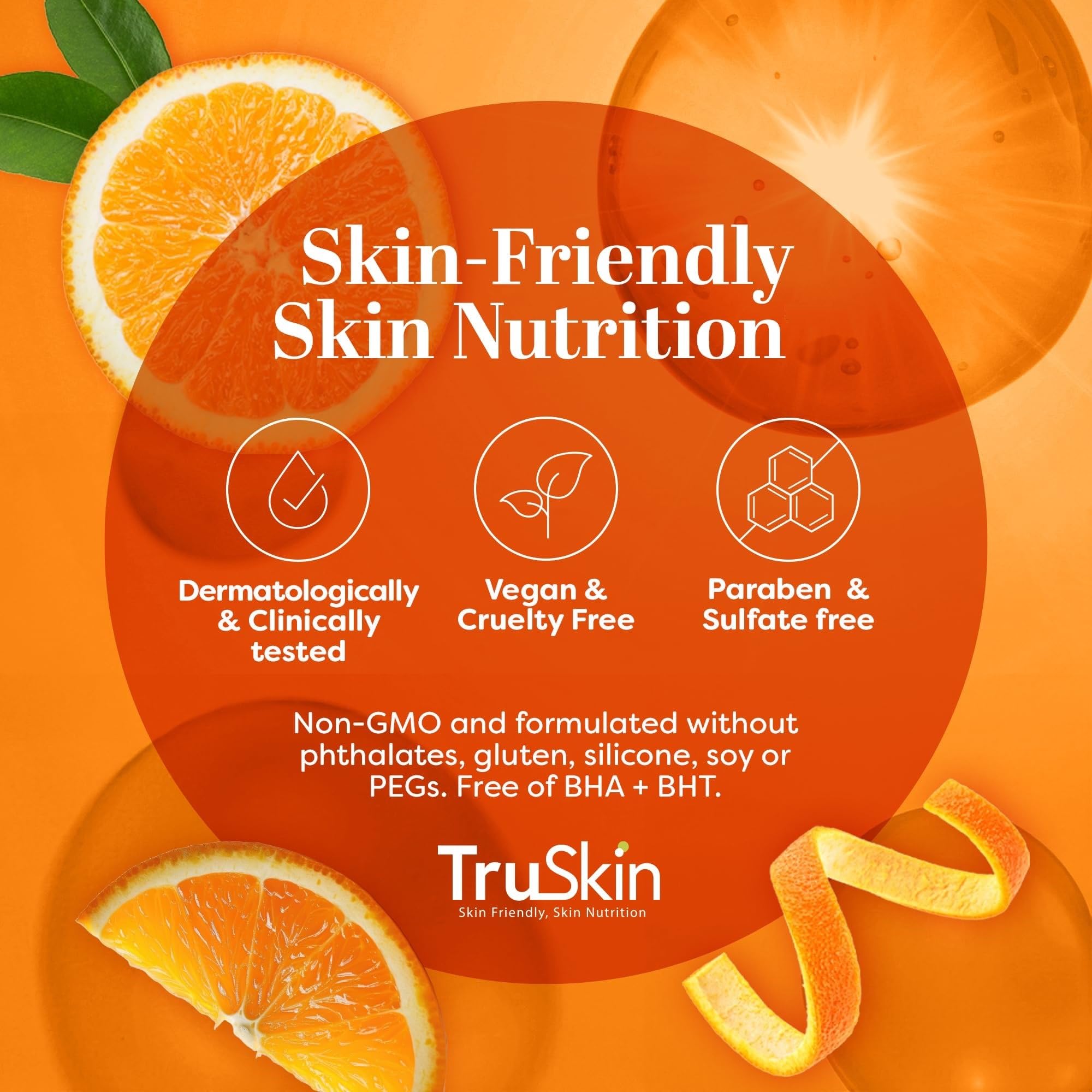 After application on cheek demonstrating TruSkin brightening, smoothing effect