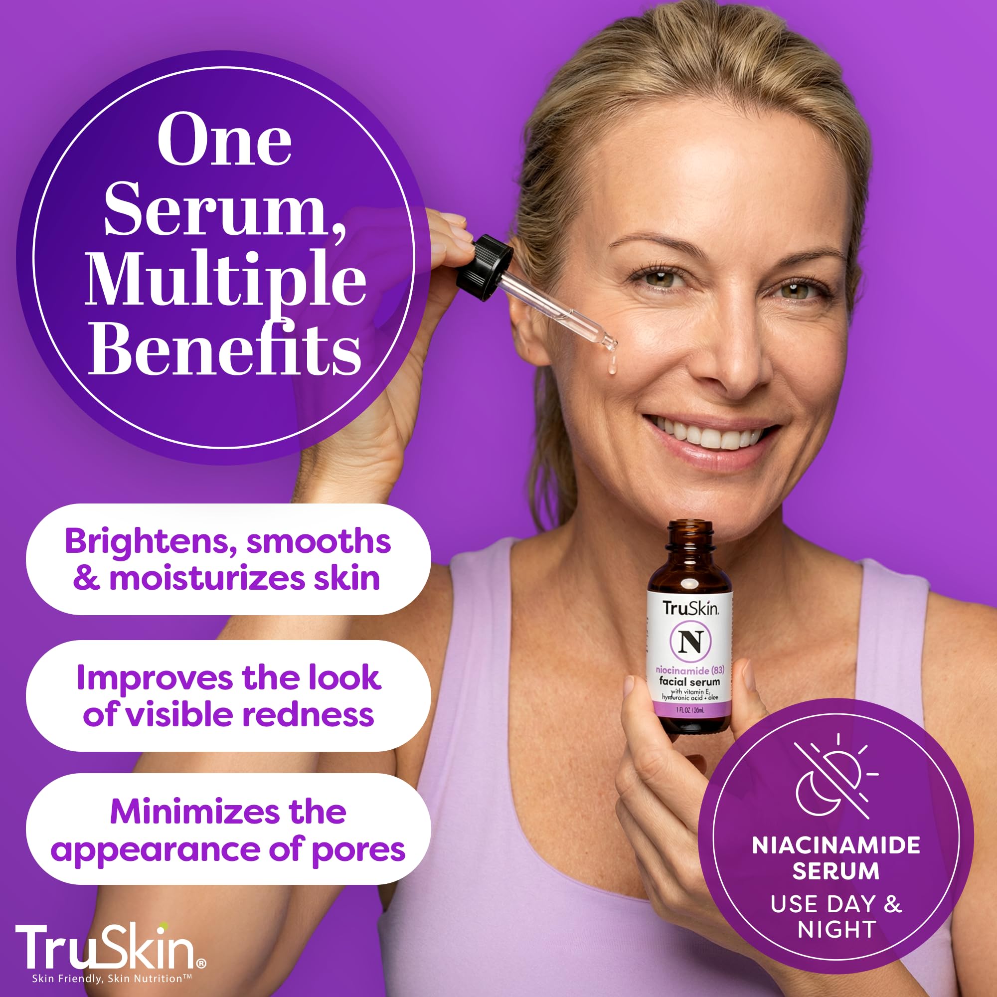 TruSkin serum texture on skin close-up for fast absorption benefit