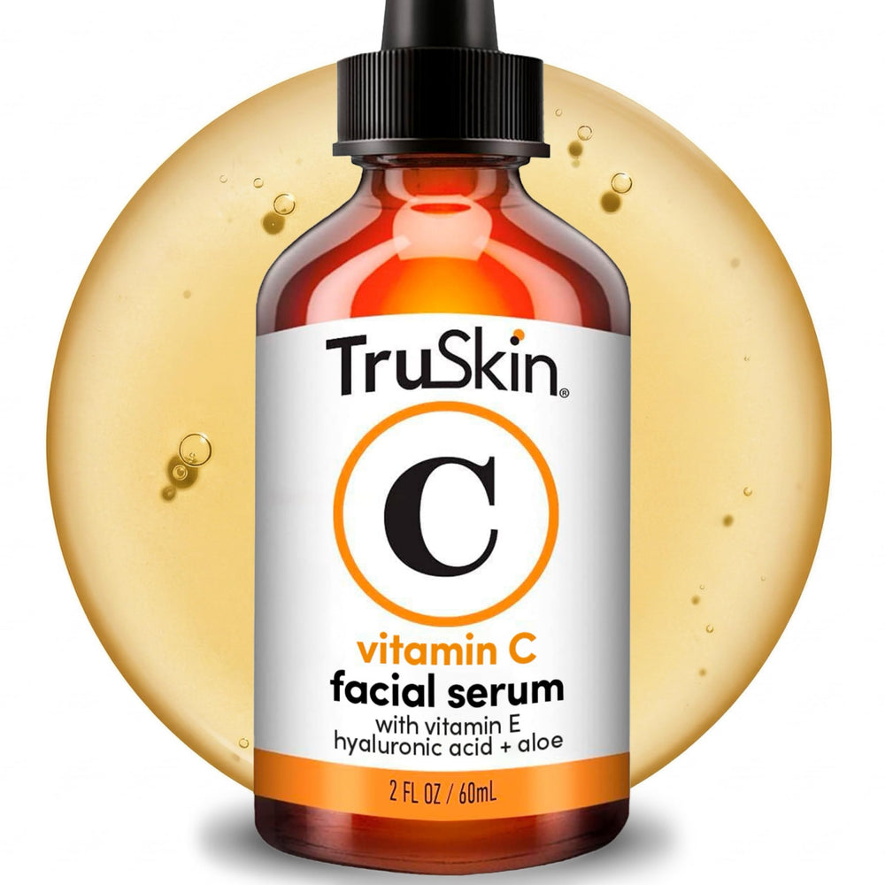 TruSkin bottle front view showing clean packaging and product benefit