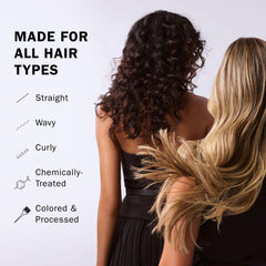 TRUSS applied to damp hair with combing showing detangling and manageability benefit