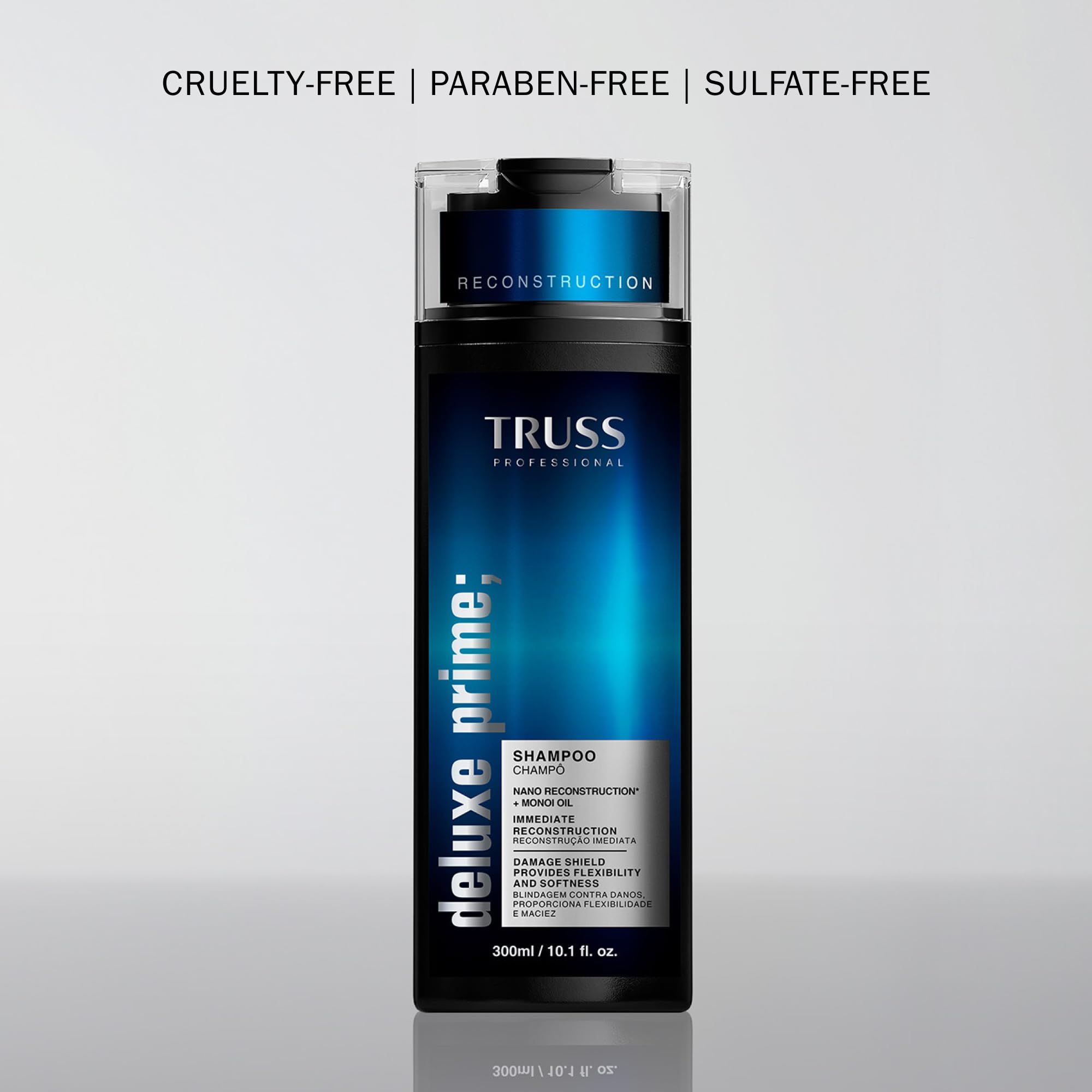 TRUSS Deluxe Prime Shampoo on store shelf showcasing packaging