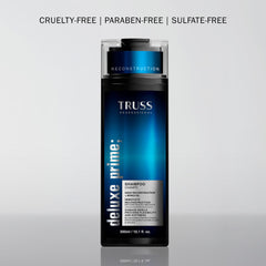 TRUSS Deluxe Prime Shampoo on store shelf showcasing packaging