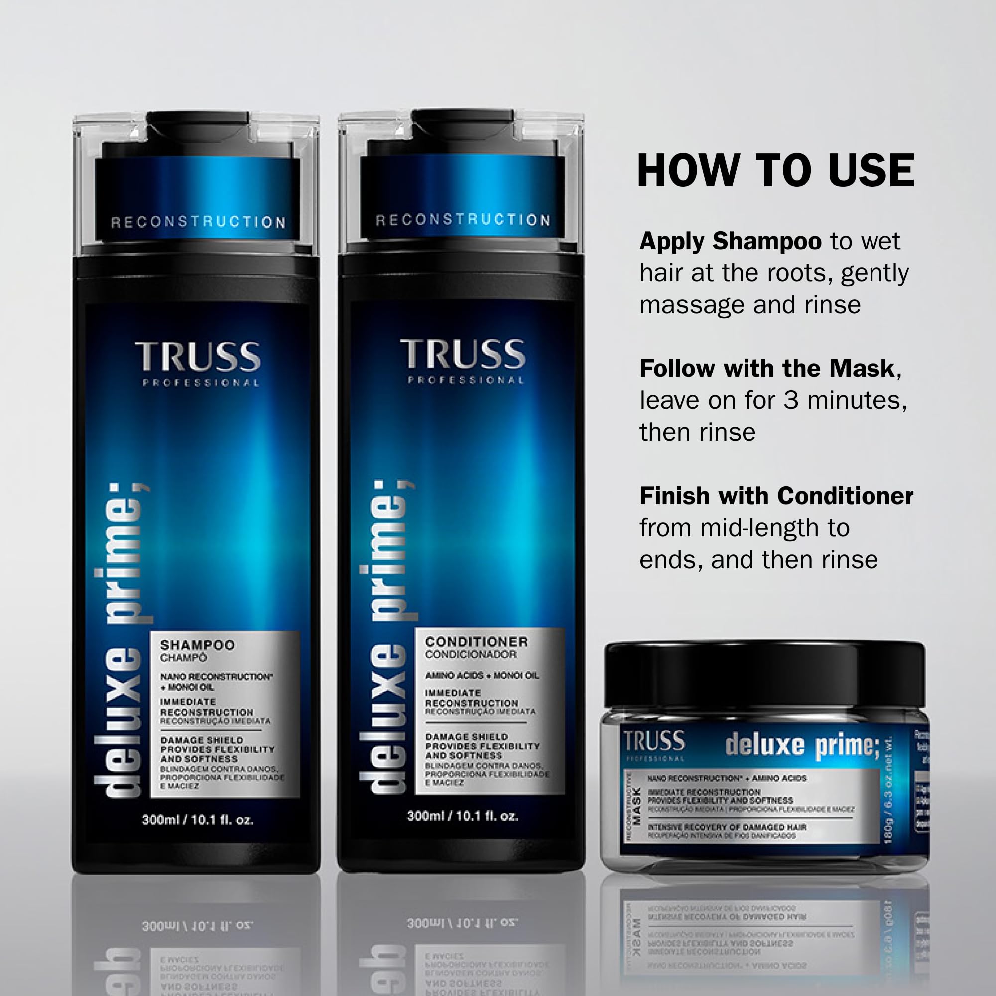 TRUSS shampoo creamy lather texture illustrating gentle cleanse