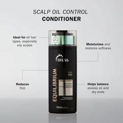 TRUSS Equilibrium back label close-up listing ingredients and usage benefits