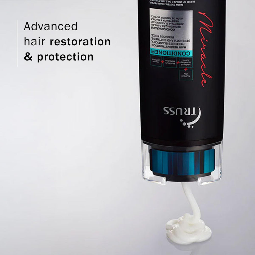 TRUSS Miracle Conditioner creamy texture close-up demonstrating rich hydration