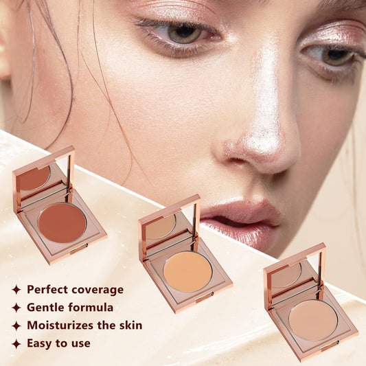TRWLCFF open compact with brush highlighting smooth cream applicator