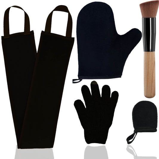 TSAIYI front packaging of 5-piece kit showing complete tanning set for convenience