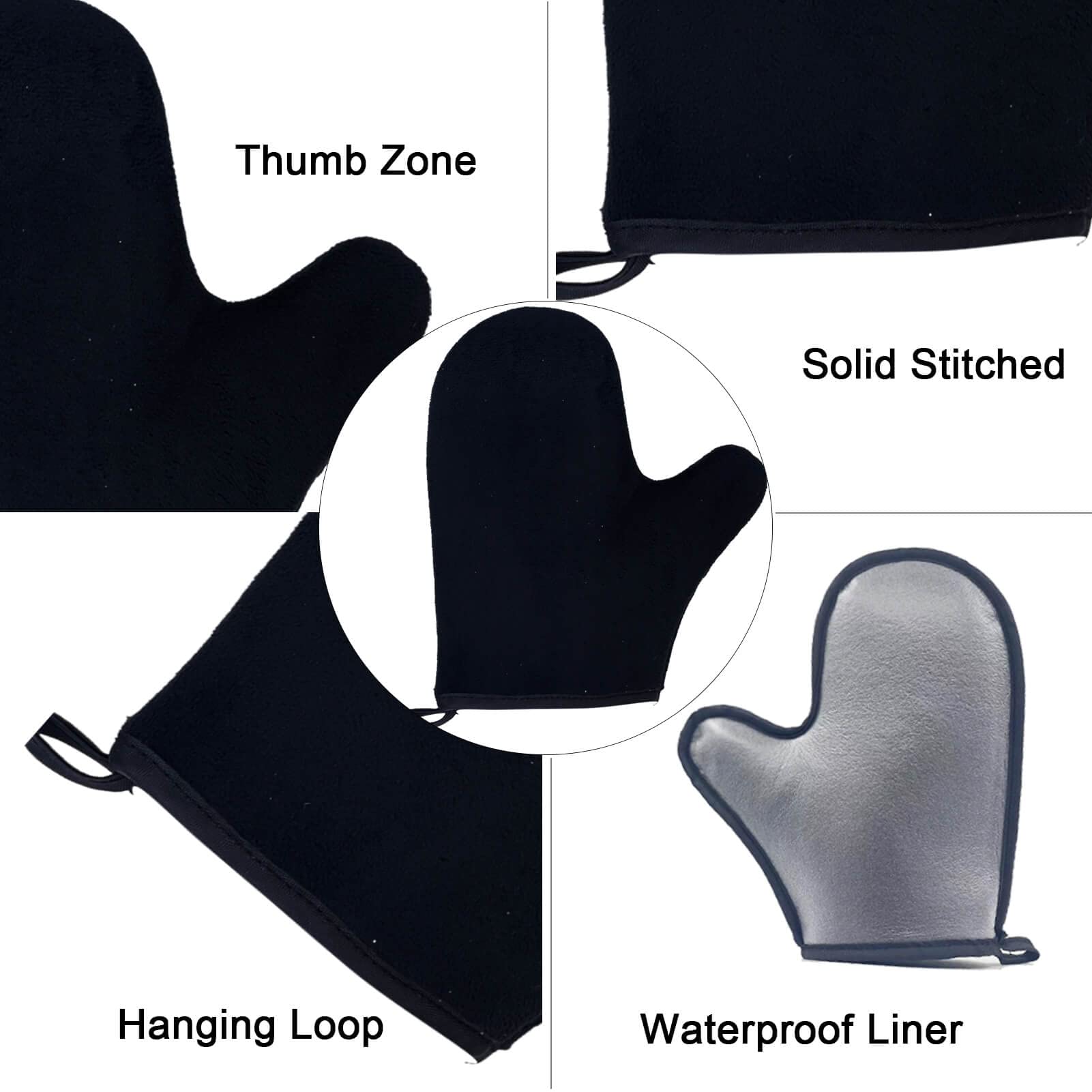 TSAIYI full tanning mitt thumb pocket closeup for controlled, streak-free application