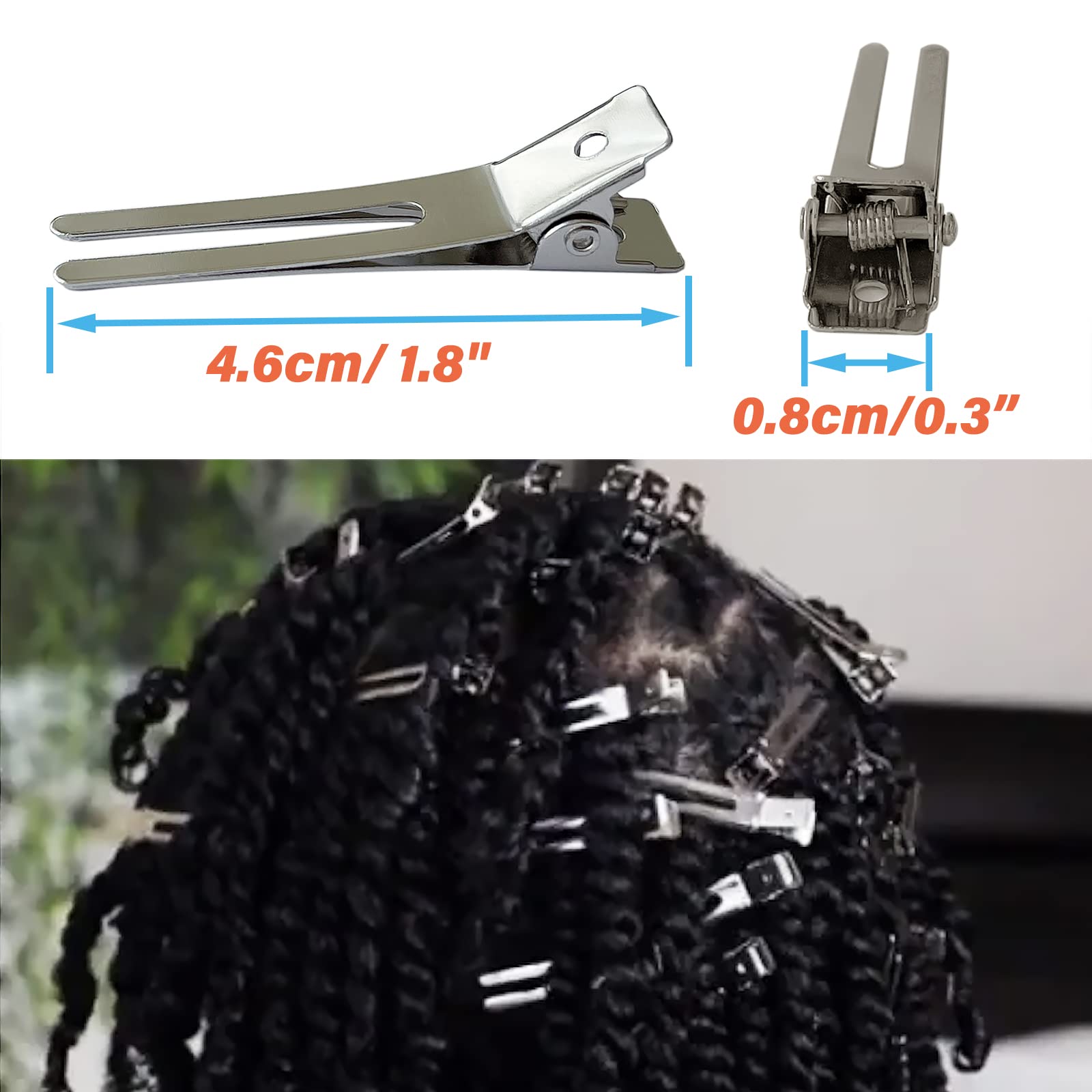 TSEROFAY clips keeping twisted locs separated and tidy for precise retwist work