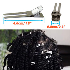 TSEROFAY clips keeping twisted locs separated and tidy for precise retwist work