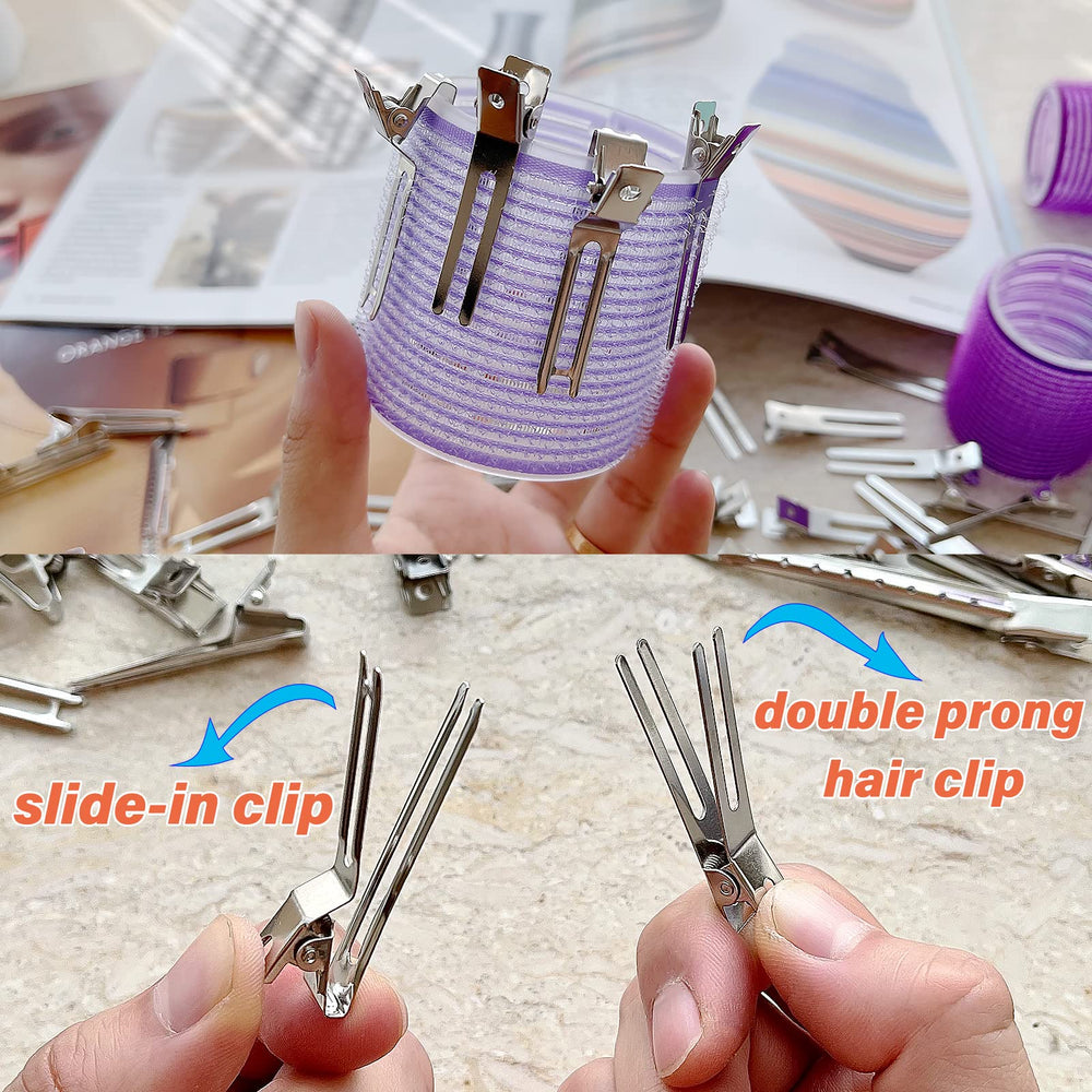 TSEROFAY large styling clip next to small clip for scale and thicker section control