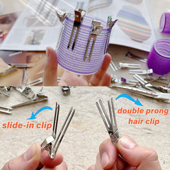 TSEROFAY large styling clip next to small clip for scale and thicker section control