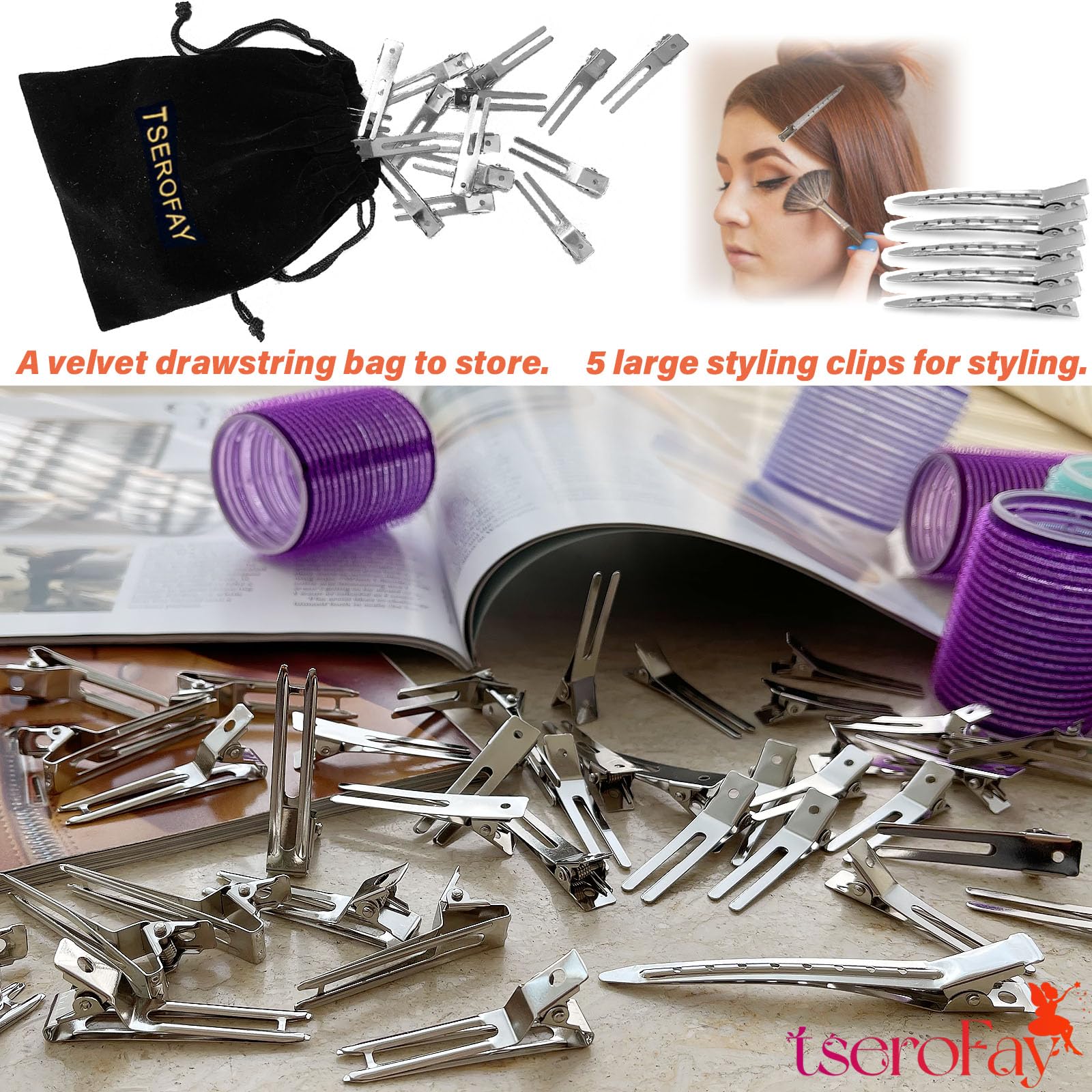 TSEROFAY styling kit inside a travel bag showing portability for on-the-go touch-ups