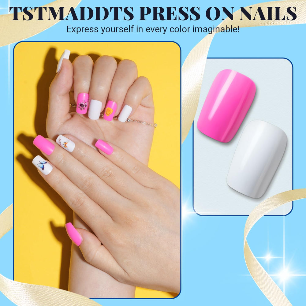 TsMADDTs close-up of medium square nail shape demonstrating smooth finish