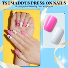 TsMADDTs close-up of medium square nail shape demonstrating smooth finish