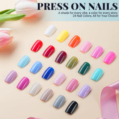 TsMADDTs multicolor nail array displaying 24 shades for creative options