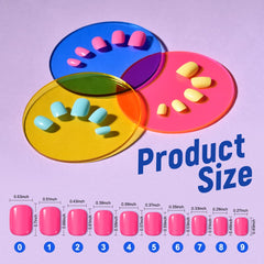 TsMADDTs colorful nail array displaying 24 shades for easy mixing