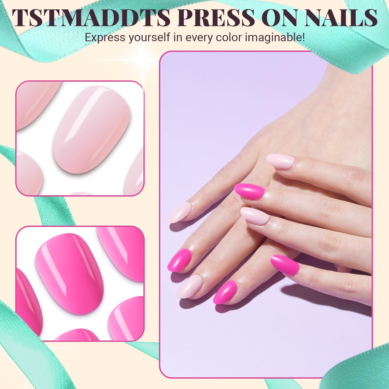 TsMADDTs included tools laid out showing glue, files, cuticle pushers and stickers for complete application